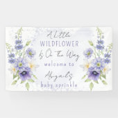 Lavender Boho A Little Wildflower Baby Sprinkle Spandoek (Horizontaal)