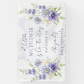 Lavender Boho A Little Wildflower Baby Sprinkle Spandoek (Verticaal)
