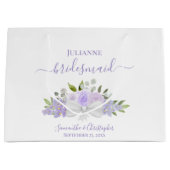 Lavender Boho Roses & Blossoms Wedding Bridesmaid Groot Cadeauzakje (Voorkant)