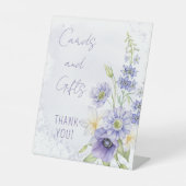 Lavender Boho Wildflower Kaarten and Gifts Reclamebord Met Voetstuk (Voorkant)