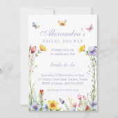 Lavender Boho Wildflower Spring Vrijgezellenfeest Kaart (Voorkant)