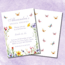 Lavender Boho Wildflower Spring Vrijgezellenfeest Kaart