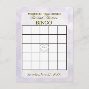 Lavender Bokeh Bingo Kaart