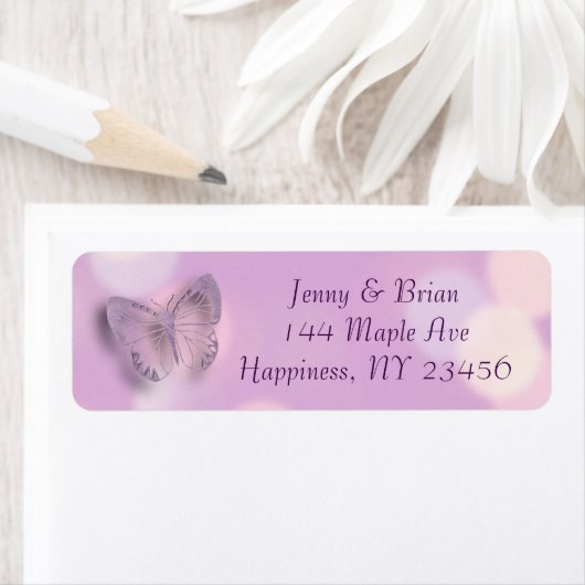 Lavender Bokeh Butterflies Etiket (Insitu)