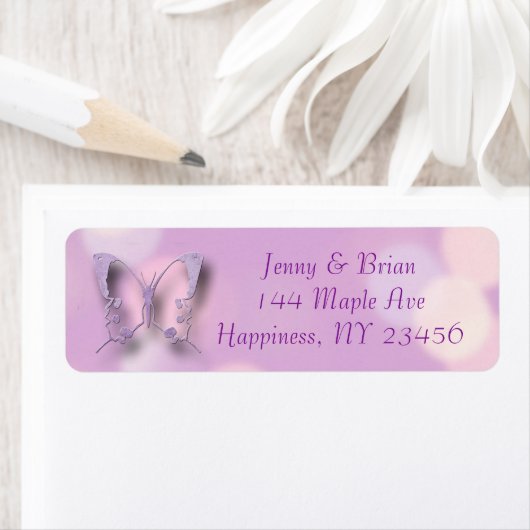 Lavender Bokeh Butterflies Etiket (Insitu)