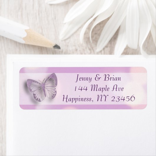 Lavender Bokeh Butterflies Etiket (Insitu)