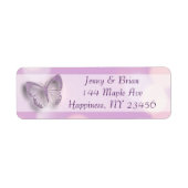 Lavender Bokeh Butterflies Etiket (Voorkant)