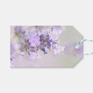 Lavender Bokeh Photographic Gift Label Cadeaulabel