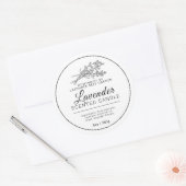 Lavender botanic art mono kandle ronde sticker (Envelop)