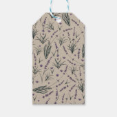 Lavender Botanical Pattern Gift Tag Cadeaulabel (Voorkant)