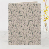 Lavender Botanical Pattern Greeting Card Kaart (Gele Bloem)