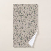 Lavender Botanical Pattern Hand Towel Handdoek (Handdoek)