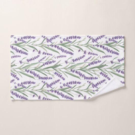 Lavender Botanical Pattern Handdoek (Handdoek)