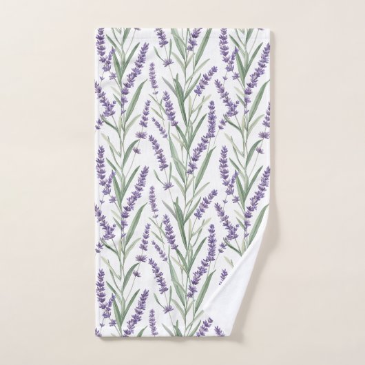 Lavender Botanical Pattern Handdoek (Handdoek)