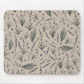 Lavender Botanical Pattern Mouse Pad Muismat (Voorkant)