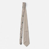 Lavender Botanical Pattern Necktie Stropdas (Achterkant)