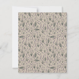 Lavender Botanical Pattern Paper Sheet
