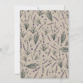 Lavender Botanical Pattern Thank You Card Bedankkaart (Voorkant)