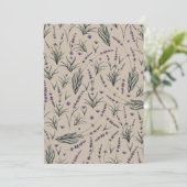 Lavender Botanical Pattern Thank You Card Bedankkaart (Staand voorkant)