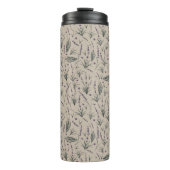 Lavender Botanical Pattern Thermal Tumbler Thermosbeker (Voorkant)