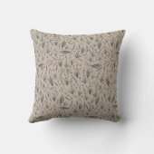Lavender Botanical Pattern Throw Pillow Kussen (Achterkant)