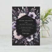 Lavender Botanical Romance Wedding Kaart (Staand voorkant)