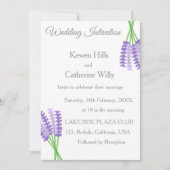 Lavender Botanical Wedding Invitation Kaart (Voorkant)