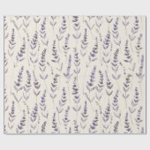 Lavender Botanical Wrapping Paper – Vintage Floral Cadeaupapier (Vlak)