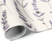 Lavender Botanical Wrapping Paper – Vintage Floral Cadeaupapier (Rol Hoek)