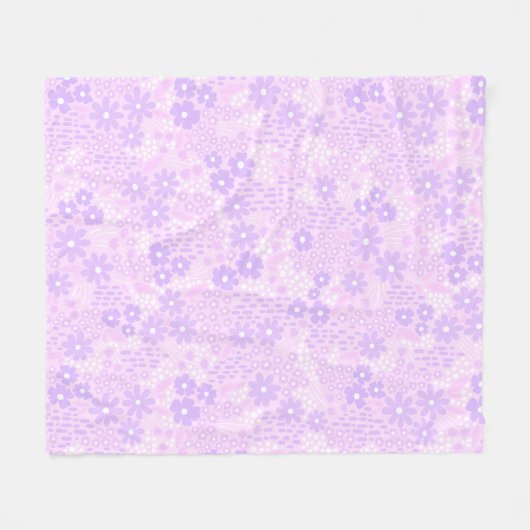 Lavender Botanisch II Fleece Deken (Voorkant (Horizontaal))