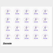Lavender Bouquet Baby shower Dank je wel Ronde Sticker (Vel)