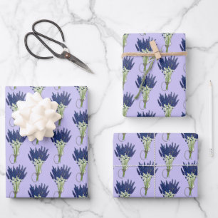 Lavender Bouquet Paarse Flower Floral Print Inpakpapier Vel