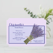 Lavender Bouquet Uitnodiging (Staand voorkant)