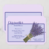 Lavender Bouquet Uitnodiging (Voorkant / Achterkant)
