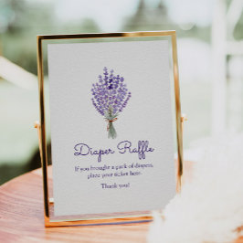 Lavender Bouquet Waterverf Diaper Raffle Poster
