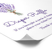 Lavender Bouquet Waterverf Diaper Raffle Poster (Hoek)