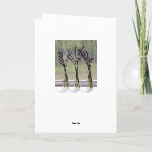 Lavender Bouquets moeder Happy Birthday Kaart (Achterkant)