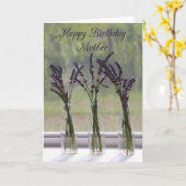 Lavender Bouquets moeder Happy Birthday Kaart (Gele Bloem)