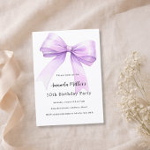 Lavender bow coquette girl birthday kaart
