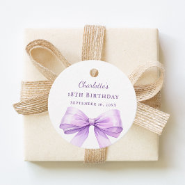 Lavender bow DIY write by hand birthday Bedankjes Labels