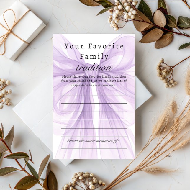 Lavender Bow Family Tradition Keepsake (Creator heeft geüpload)