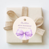 Lavender bow ivory DIY write by hand birthday Bedankjes Labels