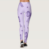 Lavender Bow Pattern Leggings (Achterkant)