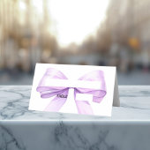 Lavender bow Place Cards Elegant Folded Plaatskaartje