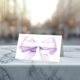 Lavender bow Place Cards Elegant Folded Plaatskaartje