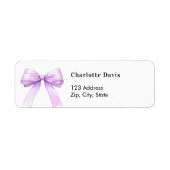 Lavender bow return address  etiket (Voorkant)