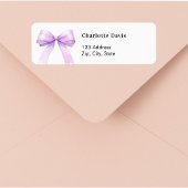 Lavender bow return address  etiket