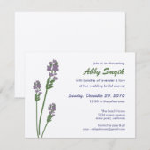 Lavender Bridal of Baby shower Kaart (Voorkant / Achterkant)