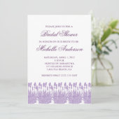 Lavender Bridal Shower Invitation Kaart (Staand voorkant)
