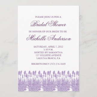Lavender Bridal Shower Invitation Kaart
